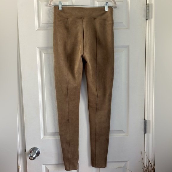 Spanx Faux Suede legging M Tall EUC Camel Tan - Picture 2 of 5